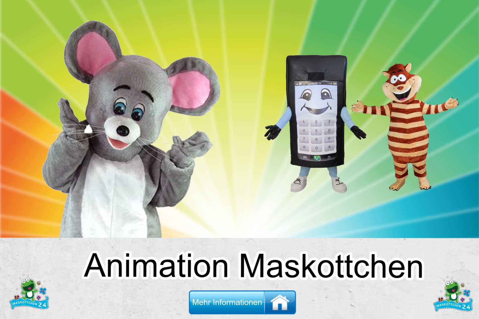 Animation Maskottchen Kostüm kaufen