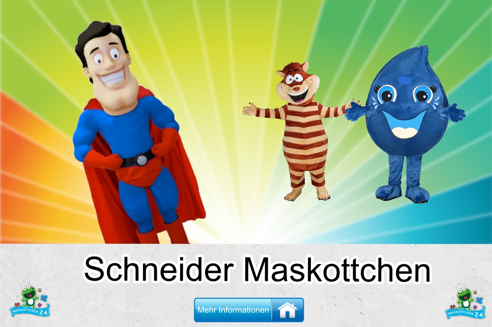 Der Schneider Maskottchen Kostüm kaufen, günstige Produktion und Herstellung.