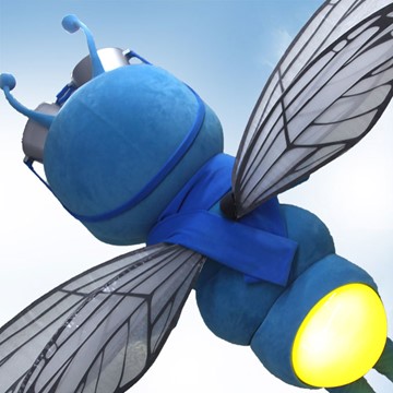 Fliege-Kostuem-Maskottchen-Produktion-Licht