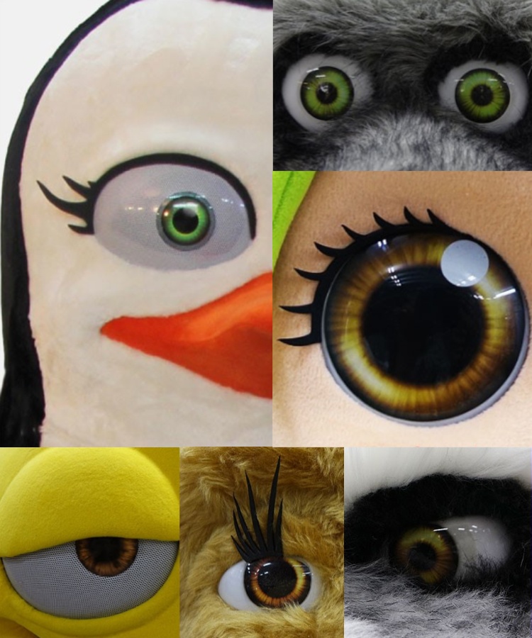 Hersteller-Kostuem-Maskottchen-Augen